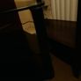 Tapered Tempered Glass TV Table, Width Front 39 Inches, Width Back 23 inches, Depth 16 inches, Height 19.5 inches Image 5