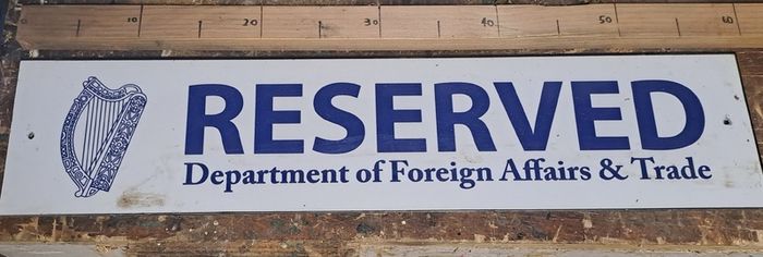 State 'Reserved Parking' Sign