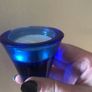 Candle holder wall-mount - blue glass. Image 3
