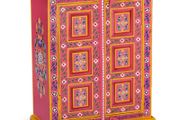 Sideboard Solid Mango Wood Pink Hand Painted