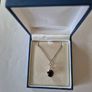 Silver Gemstone Pendant necklace Image 2