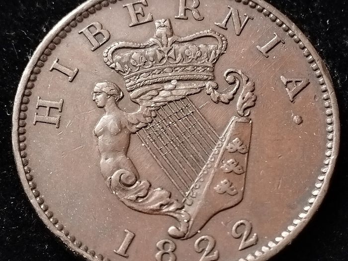 Ireland - Hibernia - 1822 - Half Penny - KM.150 - [2797]