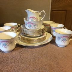 Vintage Queen Anne fine bone China teaset with Free postage
