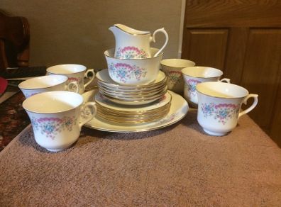 Vintage Queen Anne fine bone China teaset with Free postage