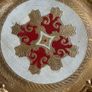Fab red gold florentine tray Image 2