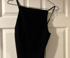 Zara black square neck top size S