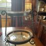 Genesis of Mullingar  Reduced.   Afternoon  tea server .bronze stand 11inches tall with two glass dishes .last one Image 6