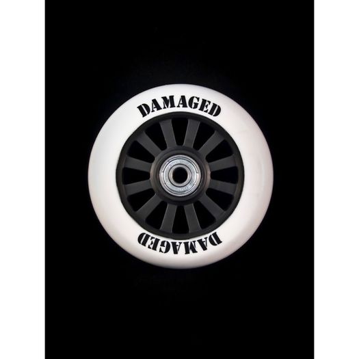 Damaged Nylon 100mm Wheel With Abec 7 Bearings Black
