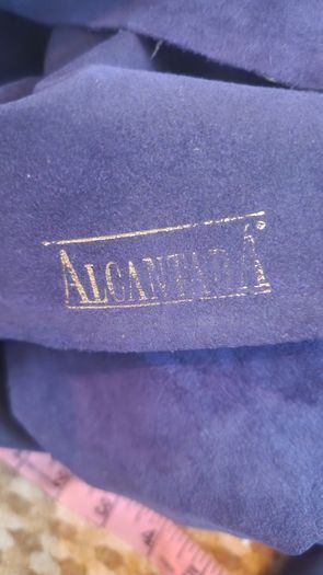 Vintage Alcantara Dark Purple/ navy Suedette Fabric