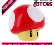 Super Mario Bros Toad Mushroom Light with Sound, Collectable Light Up Figure, Multi-Colour (FREE SHIPPING)