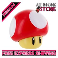 Super Mario Bros Toad Mushroom Light with Sound, Collectable Light Up Figure, Multi-Colour (FREE SHIPPING)