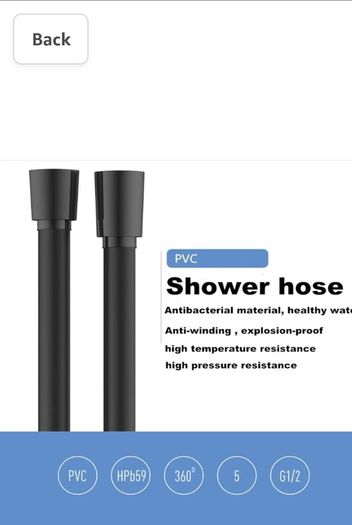 Shower Hose Matt Black