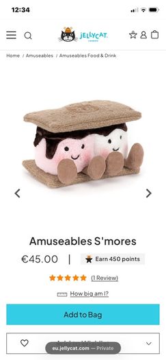 New JELLYCAT Amuseables S'mores