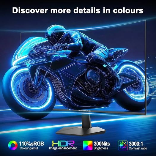 24 Inch Gaming Monitor 160Hz Full HD 1080P Curved Gaming Monitor  1500R VA Panel 1ms MPRT  sRGB110 Adaptive Sync Eye care VESA 75/75mm HDMI DP Prots