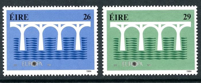 Ireland 1984 : Scott # 592-593 - EUROPA Complete Set - Mint Never Hinged - FREE POSTAGE