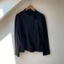 Saint + Sofia Black Cotton Biker Jacket Image 4