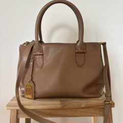 Ralph Lauren Leather Newbury Double Zip Tote