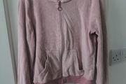 H&amp;M girls pink velour hoodie.