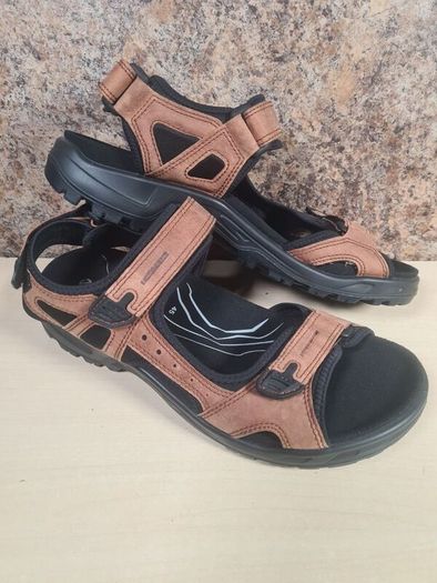 mens ECCO YUCATAN walking sandals brown leather shoes Size UK 10 EU 45