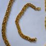 24K Solid Yellow Gold Round Bracelet and chain Image 4