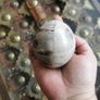 Natural Onyx Marble / Calcite Stone Sphere Tealight Holder Image 5
