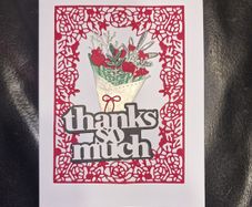 Die Cut Heart Bouquet Bespoke Greeting Cards