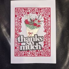 Die Cut Heart Bouquet Bespoke Greeting Cards