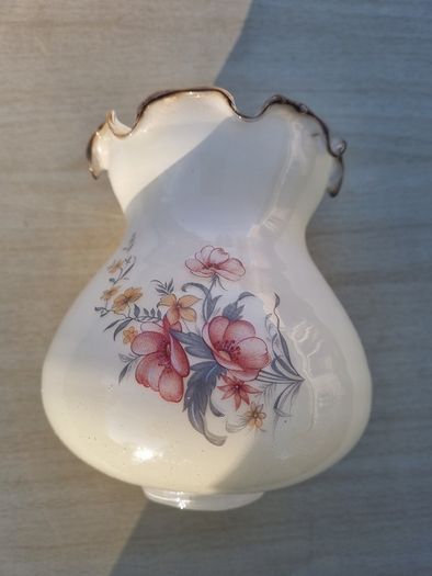 Vintage lamp shade made of white opaline glass