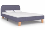Bed Frame Light Grey Fabric 120x190 cm