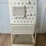 Useful storage trolley on wheels with pegboard Image 3