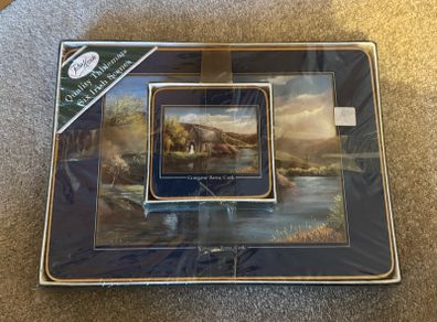 Vintage John Hinde The Irish View Collection Gougane Barra Quality Tablemats & Coasters Set of 6