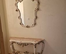 Antique style table and mirror
