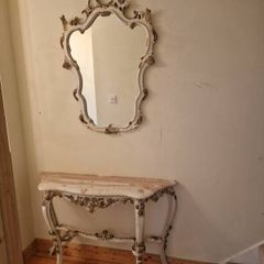 Antique style table and mirror