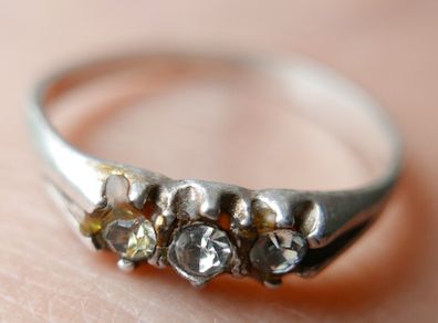 Antique Trilogy Sterling Silver Ring