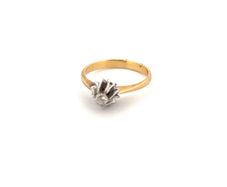 18kt Yellow Gold Solitaire Diamond Ring