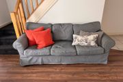 Ektorp 3 Seater &amp; 2 Seater set, in grey covers.
