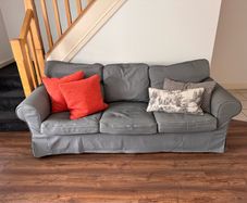 Ektorp 3 Seater & 2 Seater set, in grey covers.