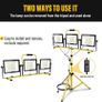 300W Tripod Stand LED Work Light, 3 Adjustable Head Floodlight, Flexible Portable Job Site Light, 30000LM 110V 240V Outdoor Indoor worklight for Workshop, Garage, Construction, Basement Image 7