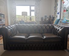 Saxon Leather Chesterfield Sofa