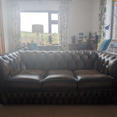 Saxon Leather Chesterfield Sofa