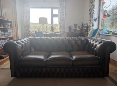 Saxon Leather Chesterfield Sofa