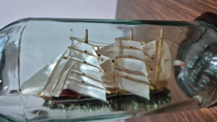 vintage ship in a bottle