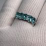 Sterling silver ring with Paraiba Apatite. Image 3