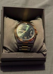 Guess Connoisseur Green Dial Two Tone Stainless Steel Watch
