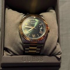 Guess Connoisseur Green Dial Two Tone Stainless Steel Watch