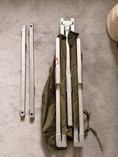 Military issue camping bed/ cot