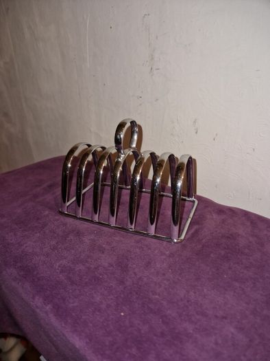Vintage silver toast rack made in England