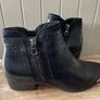 womens ankle boots Caprice black leather lined size 6 Image 10