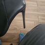 thigh high heeled leather boots Image 6