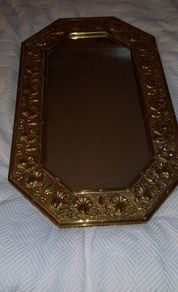 Vintage brass framed mirror circa 1950's